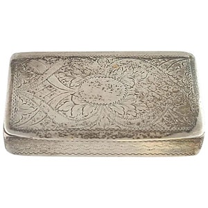 Antique Birmingham England Edward Smith Sterling Silver Trinket/Snuff Box #9679