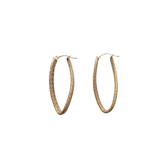 ◆VINTAGE HOLLYWOOD◆ Triple Mix Ring Earrings VH249OEA009M Vintage, 14K Gold, Hollow Three Ring Hoop Earrings, Triple