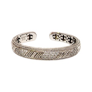 Judith Ripka Sterling Silber CZ Diamonique Armreif (B) #12820