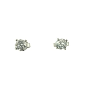 14 Karat White Gold Diamond Stud Earrings #19460