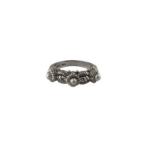 Judith Ripka Sterling Silver Pearl Ring Size 7 3/4 #12816