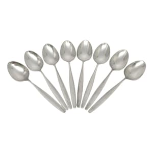 Set of 8 Georg Jensen Cypress Sterling Silver Large Youth Spoons 6&quot; #18630
