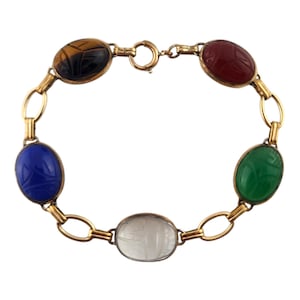 12 Karat Gold Filled Scarab Bracelet #18566