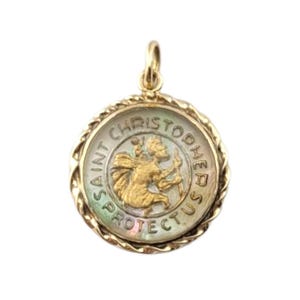 14 Karat Yellow Gold Saint Christopher Pendant #21313