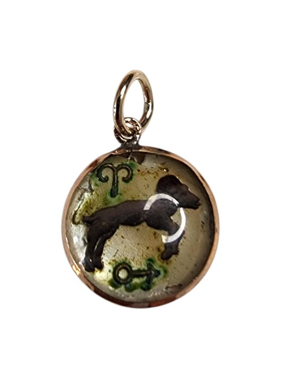 14k Rose Gold Aries Zodiac Pendant #25556