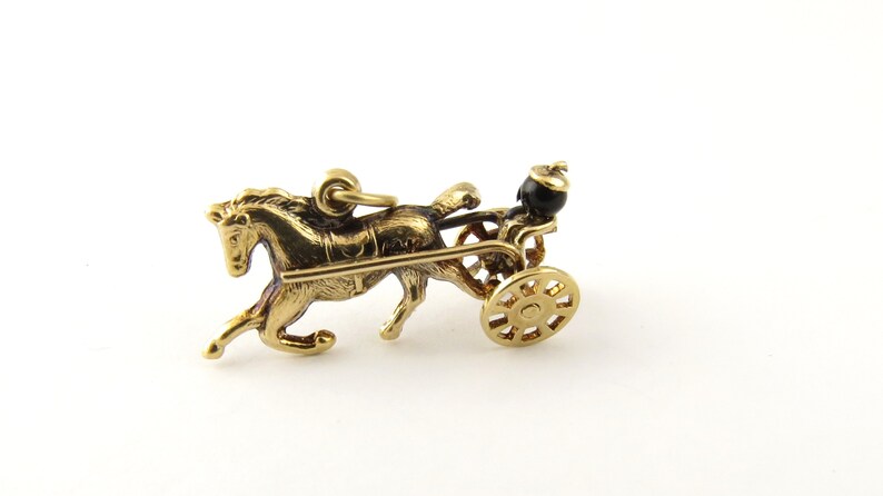 Silver Yellow Plated Horse Charm 25mm