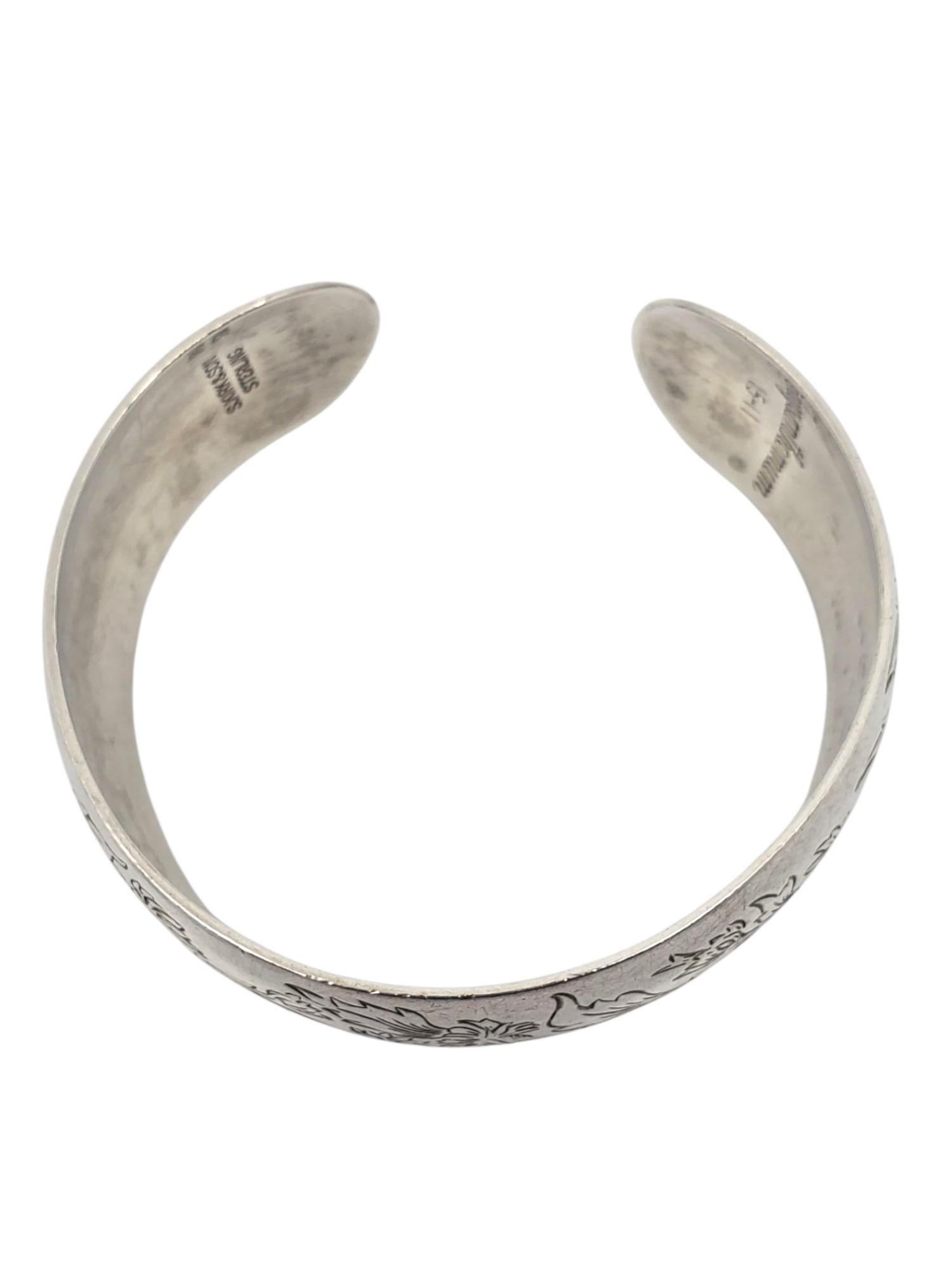 S. Kirk & Son Sterling Silver Chrysanthemum Cuff Bracelet #21555