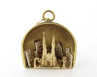 Vintage 14 Karat Yellow Gold St. Patrick's Cathedral Charm #3309