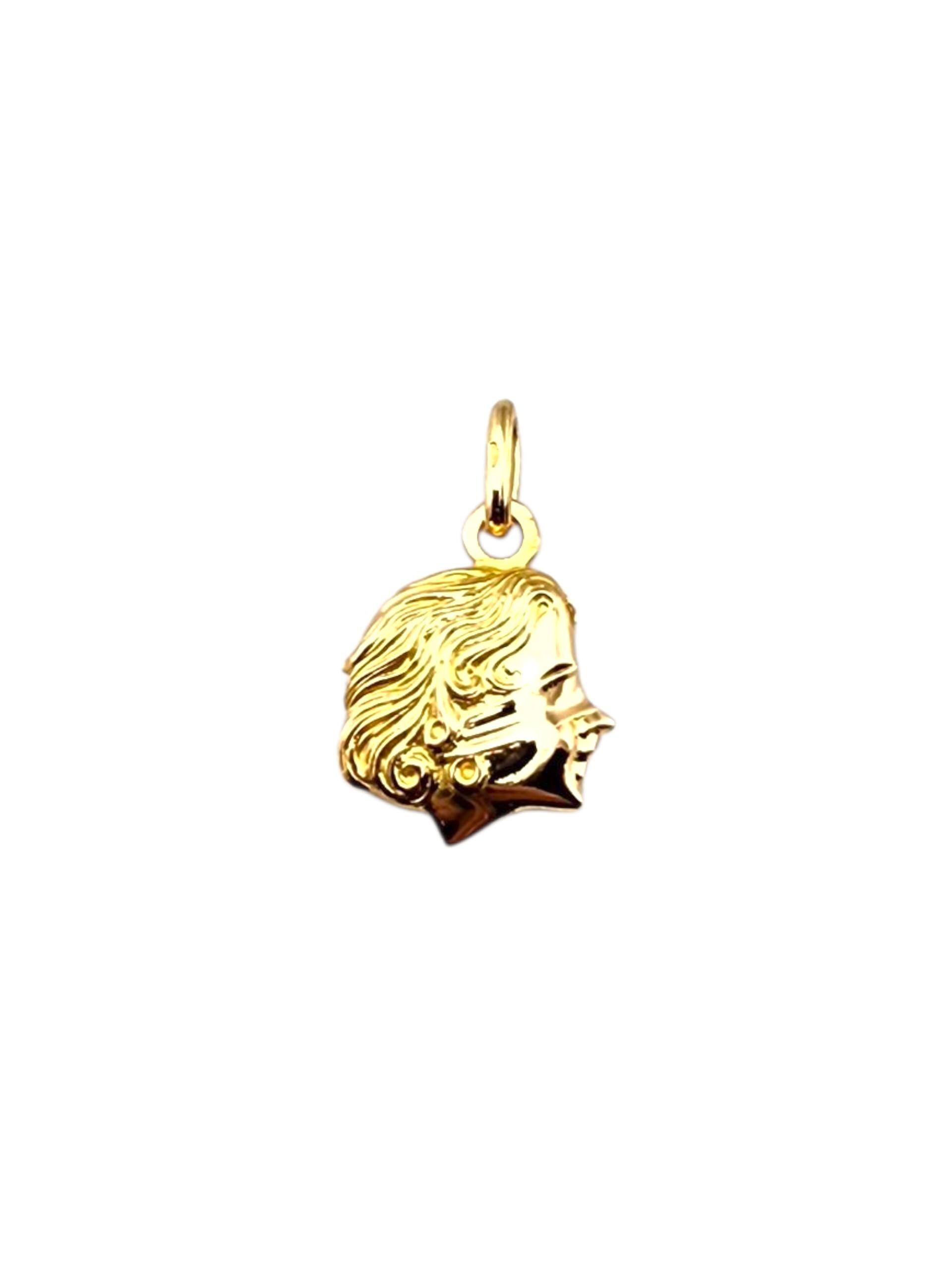 18 Karat Yellow Gold Blind Justice Pendant #23080 - Etsy