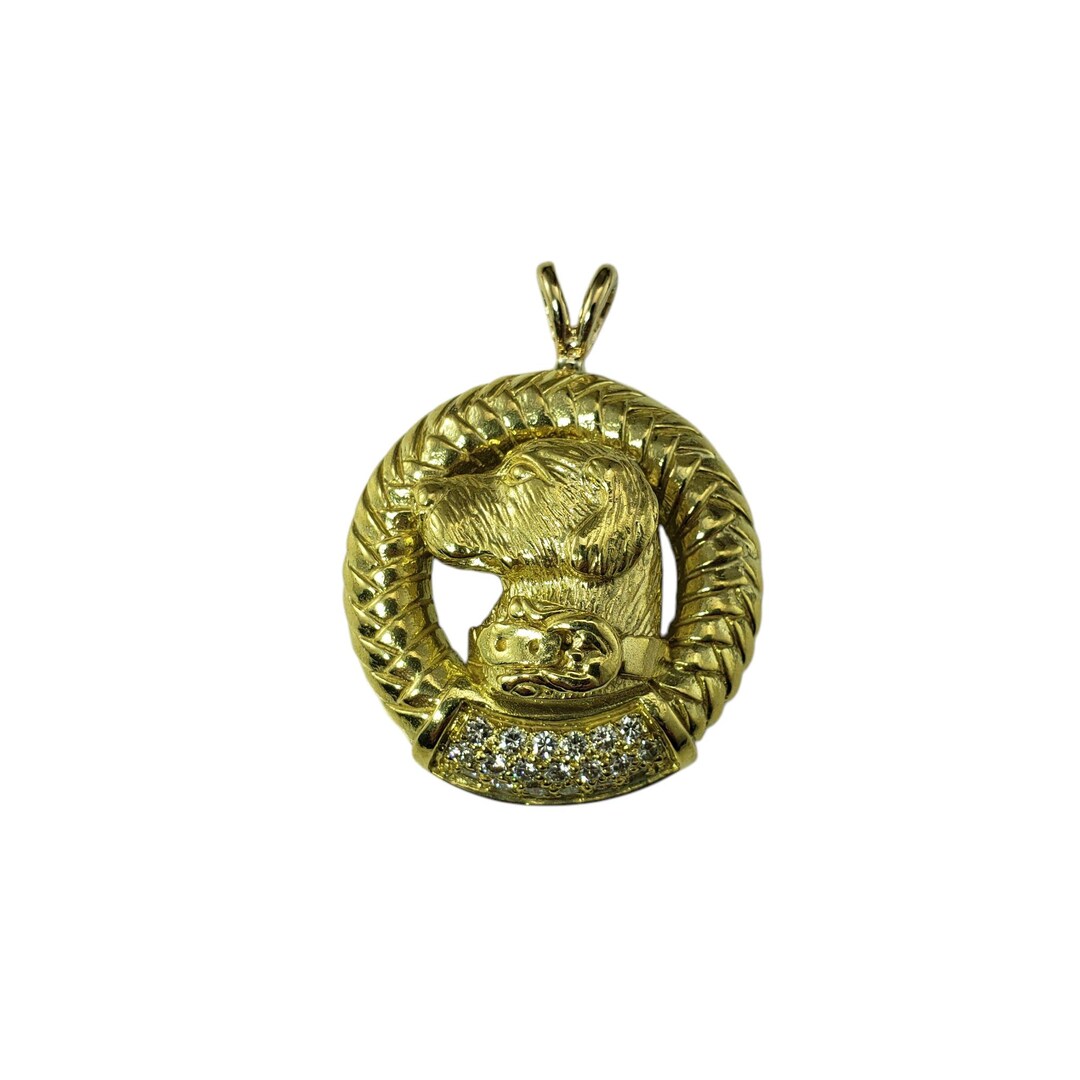 1989 Barry Kieselstein-cord 18k Yellow Gold Diamond Labrador Dog