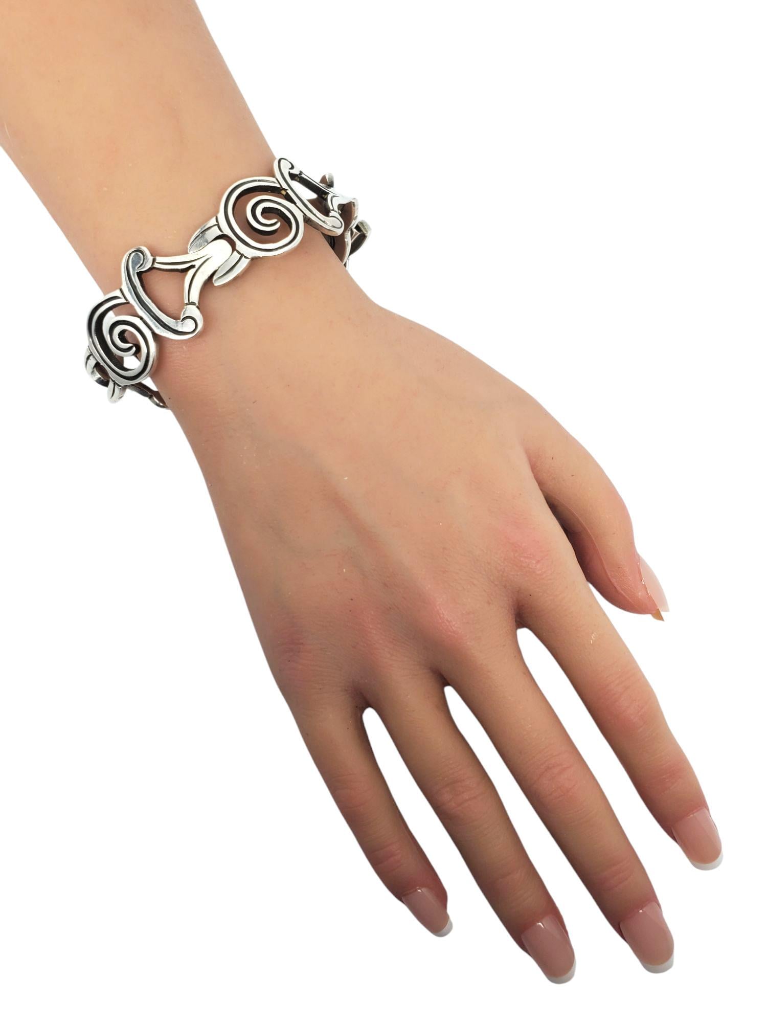 Mexico Taxco Sterling Silver Scroll & Swirl Bracelet #21495 - Etsy