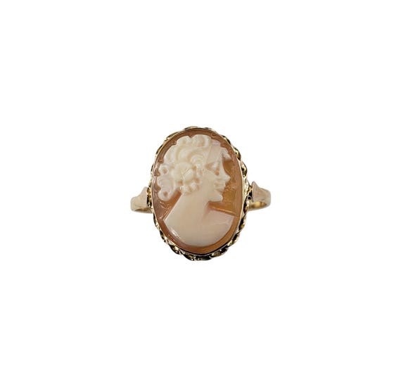14 Karat Yellow Gold Cameo Ring Size 5.75 #20578 - Etsy