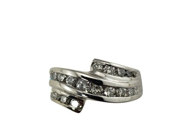 Vintage 14 Karat White Gold and Diamond Ring Size 5.5