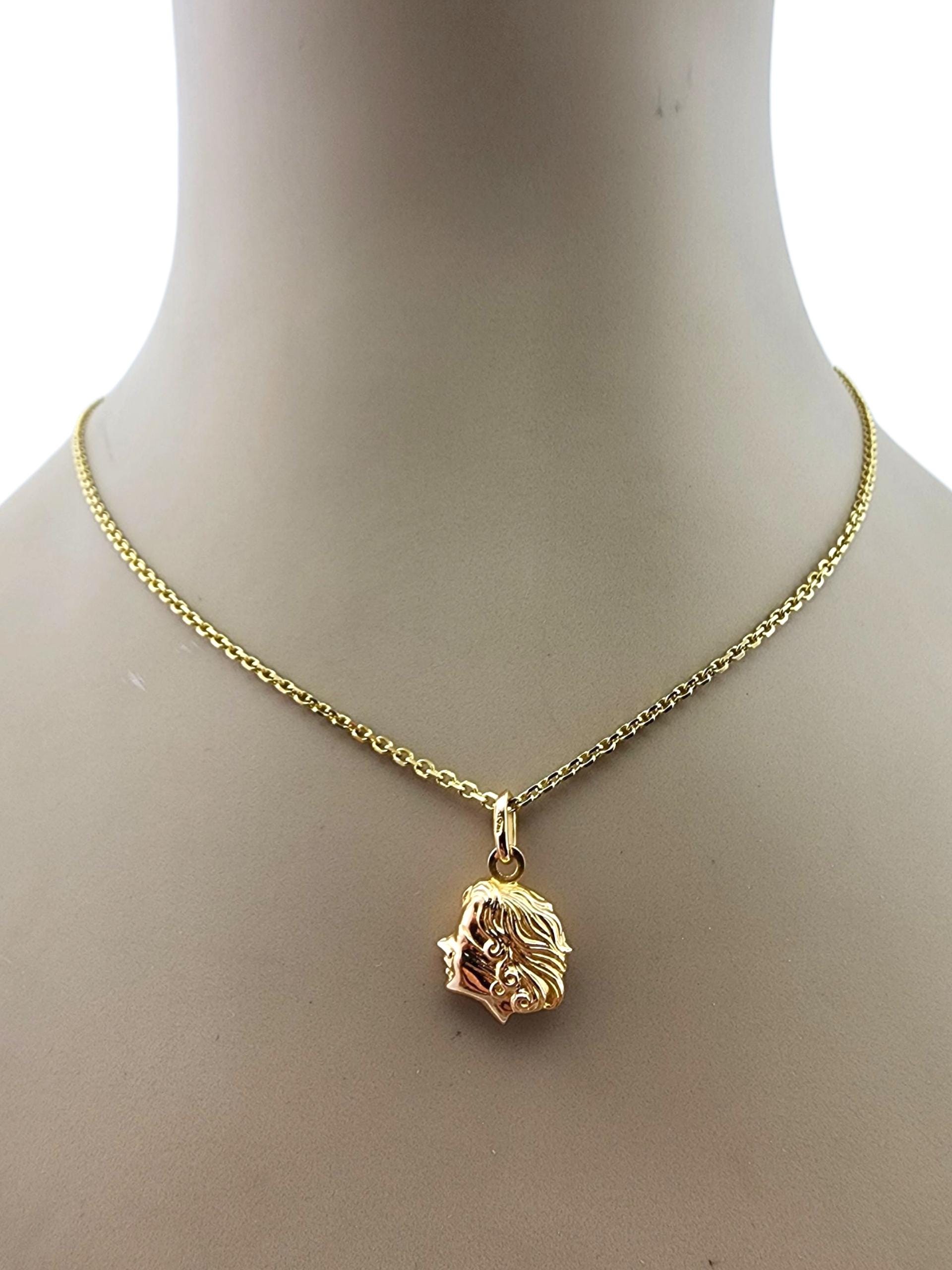 18 Karat Yellow Gold Blind Justice Pendant #23080 - Etsy