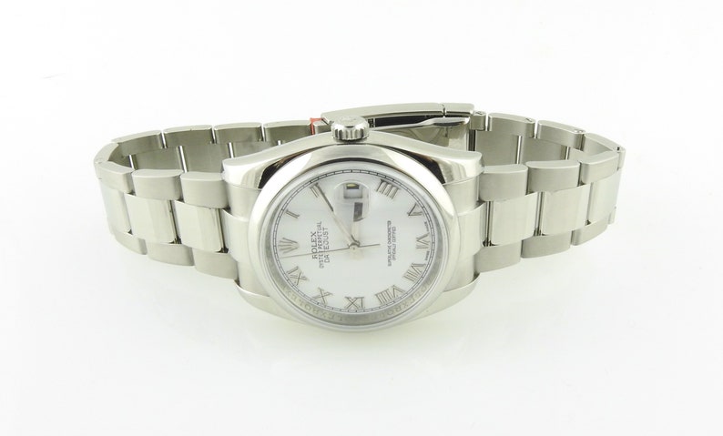 Easy-to-use 2015 Rolex Men#39;s Chicago Mall Datejust 116200 White Watch Dia Roman Steel