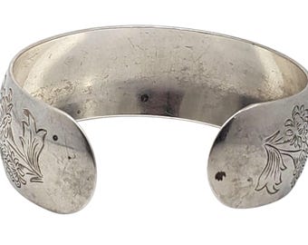 S. Kirk & Son Sterling Silver Chrysanthemum Cuff Bracelet #21555