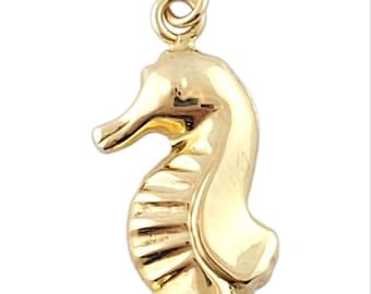 14k Yellow Gold Sea Horse Charm #15813