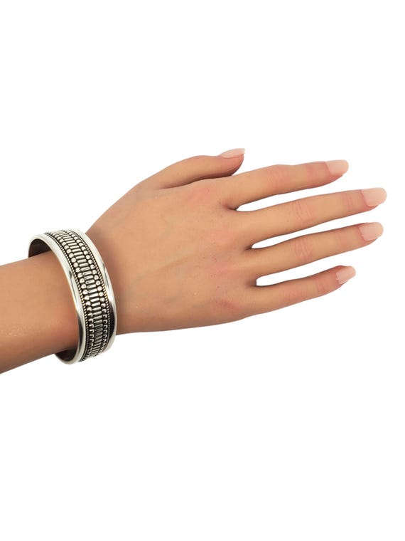 Ron Y Sterling Silver Navjo Geometric Cuff Bracelet #22439 - Etsy
