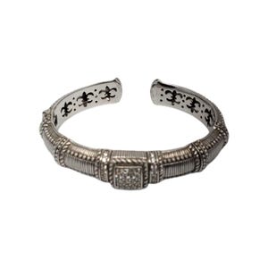 Judith Ripka Sterling Silber Cz Klapparmband #18717