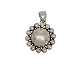 Native American Artie Yellowhorse Sterling Silver Rising Sun Pendant #26081