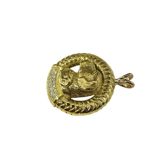   イヤースプーン 1992 925S ゴールドプレート 1989 Barry Kieselstein-cord 18k Yellow Gold Diamond Labrador Dog