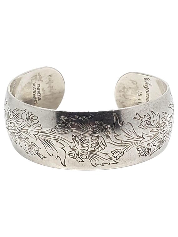 S. Kirk & Son Sterling Silver Chrysanthemum Cuff Bracelet #21555