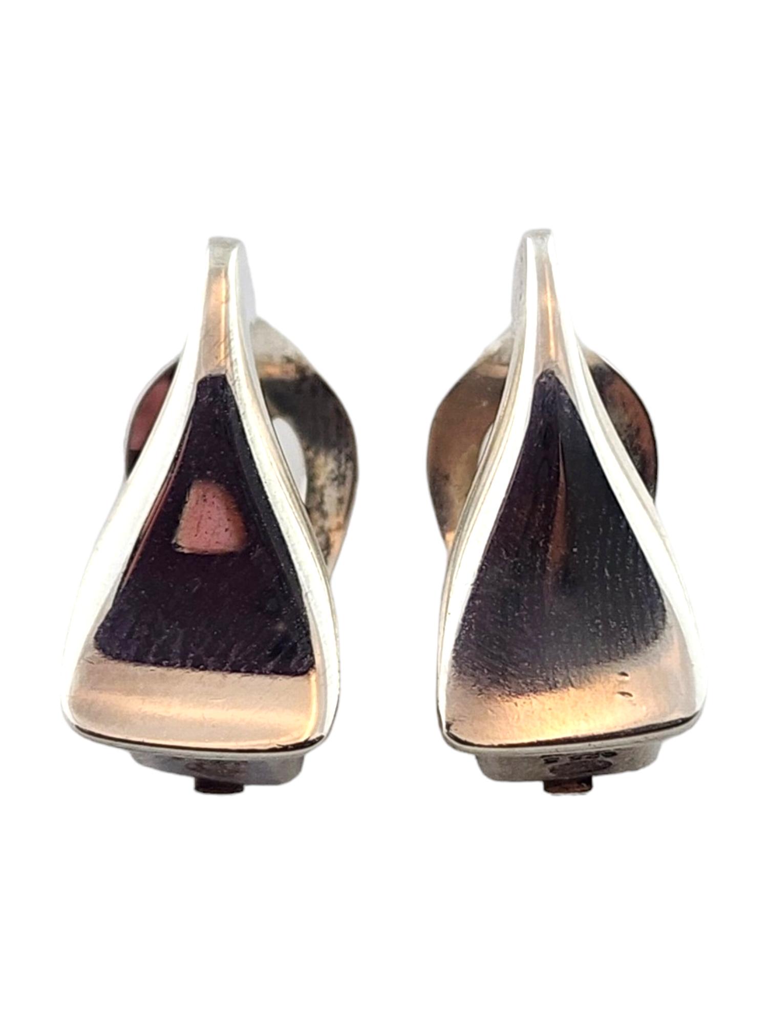 Georg Jensen Denmark Sterling Silver Clip on Earrings 116a #18315