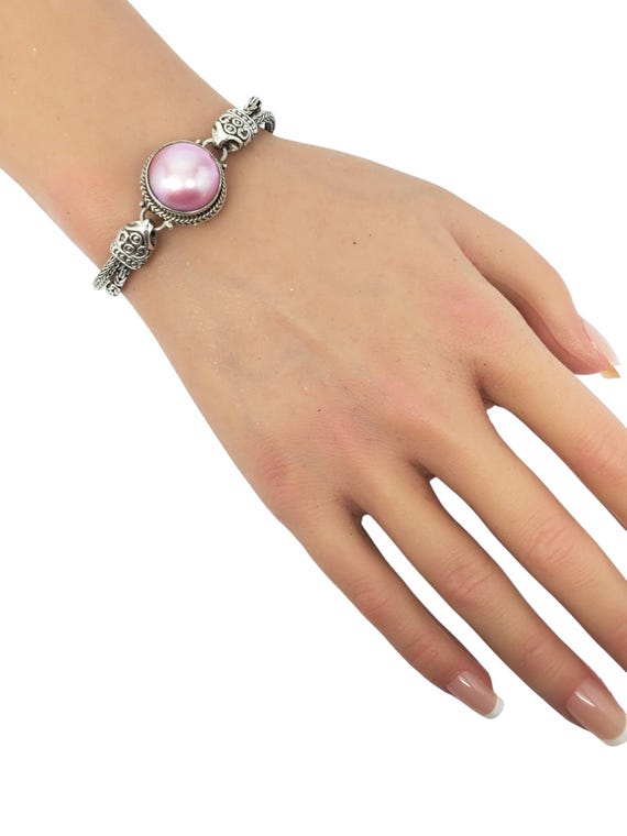 れいせむ様　ロイヤルオーダー　シルバー チェーンブレスレット　ピンク れいせむ様 ロイヤルオーダー シルバー チェーンブレスレット ピンク