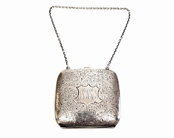 Vintage La Pierre Mfg Co Sterling Silver Compact Coin Purse #7197