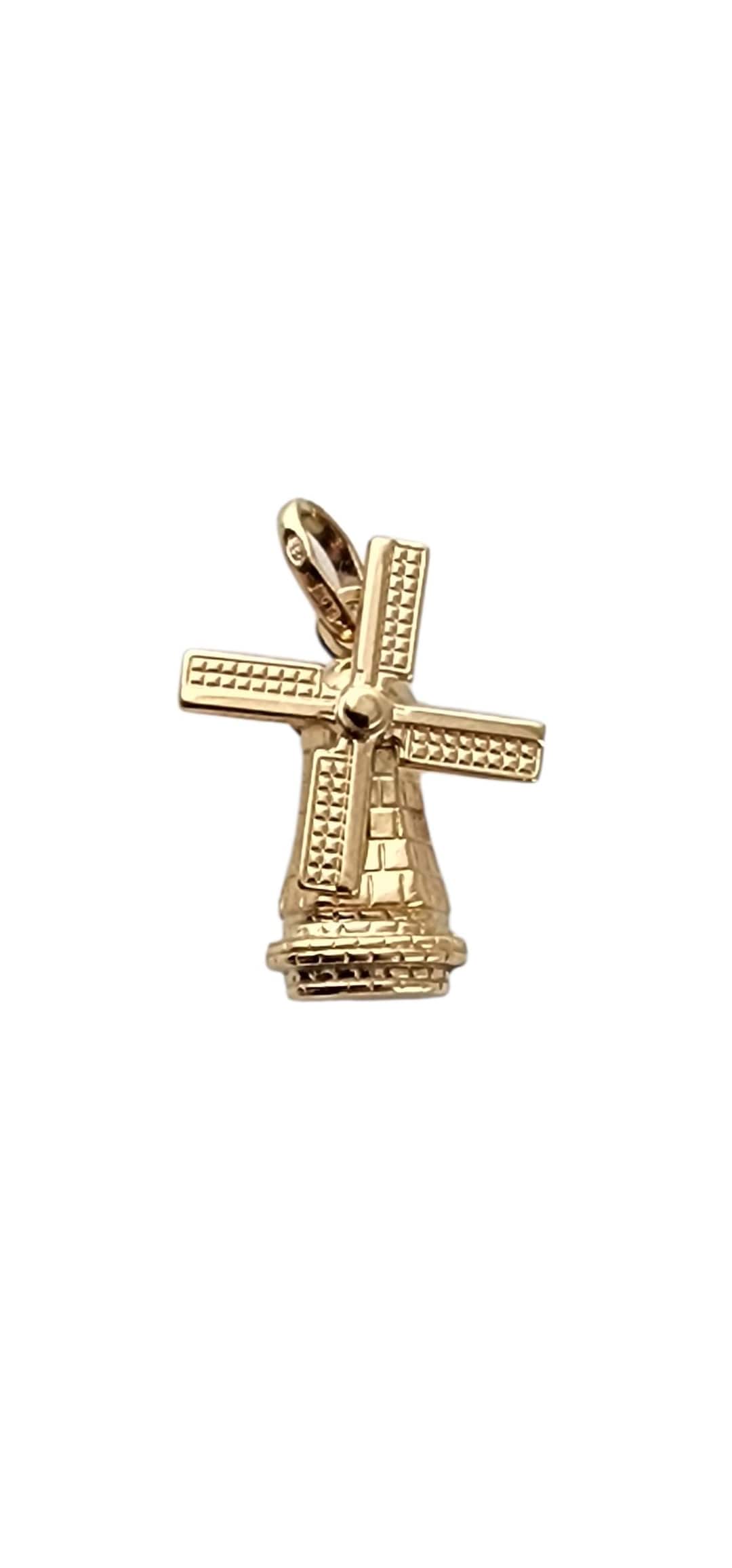 10k Yellow Gold Articulating Windmill Charm #23973 - Etsy