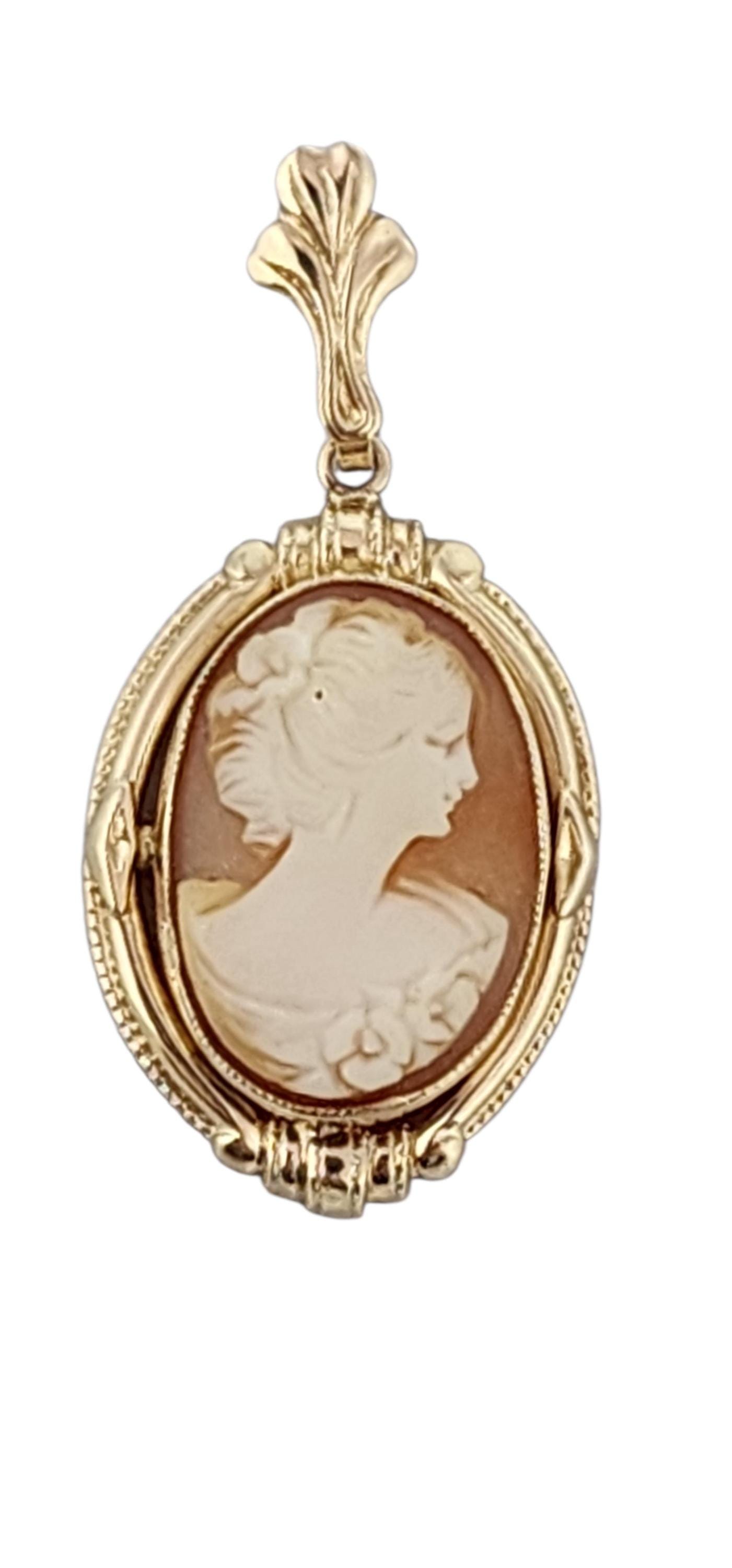 Esemco 10k Yellow Gold Cameo Pendant #24145