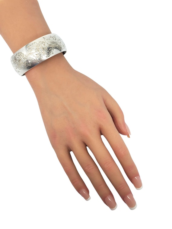 S. Kirk & Son Sterling Silver Chrysanthemum Cuff Bracelet #21555