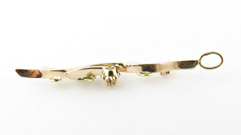 Vintage 10 Karat YellowRose Gold and Diamond Pendant #3750