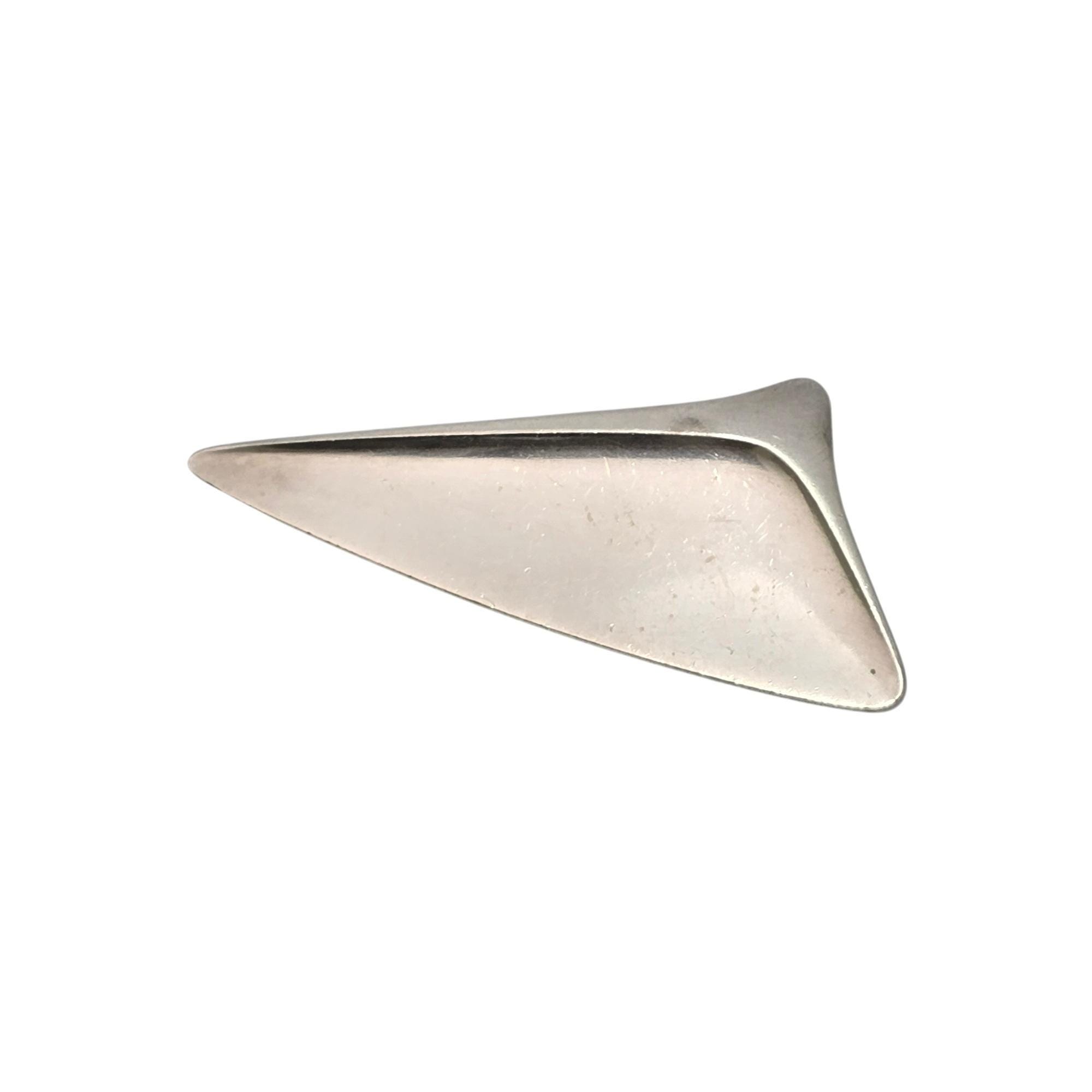 Georg Jensen Denmark Sterling Silver # 327 Modern Triangle Brooch