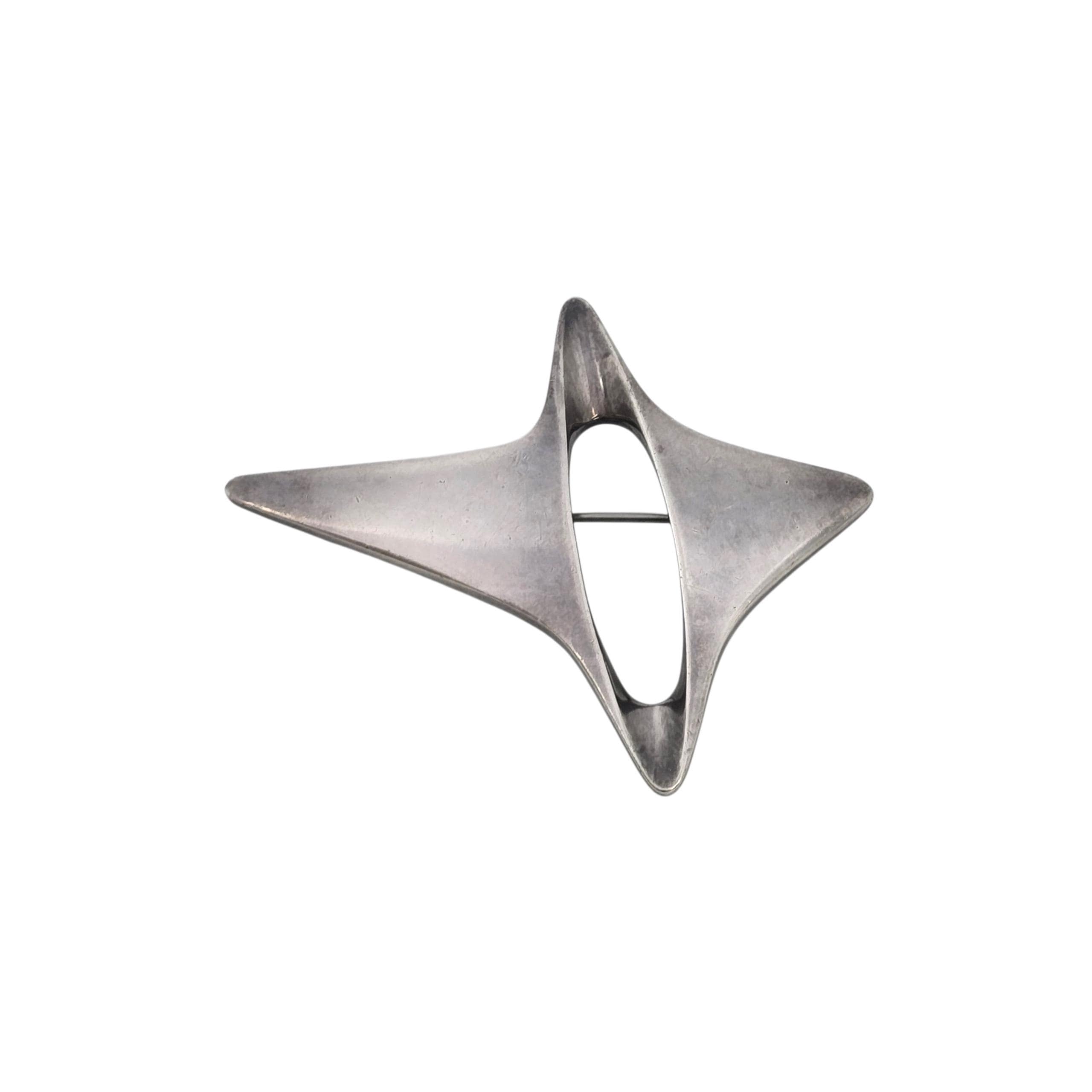 Georg Jensen Denmark Sterling Silver Pattern 339 Modern Star Pin