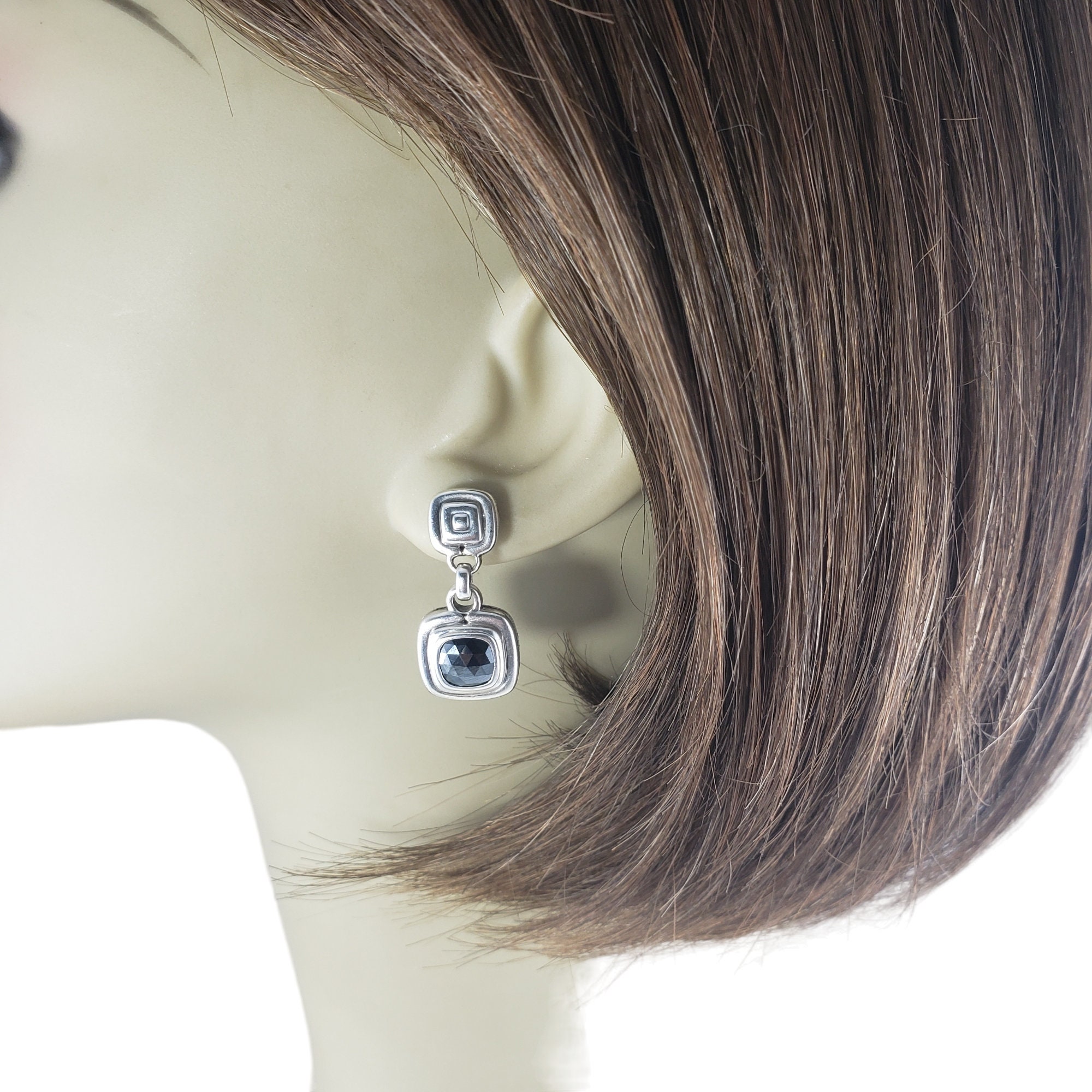 Vintage John Hardy Sterling Silver and Hematite Drop