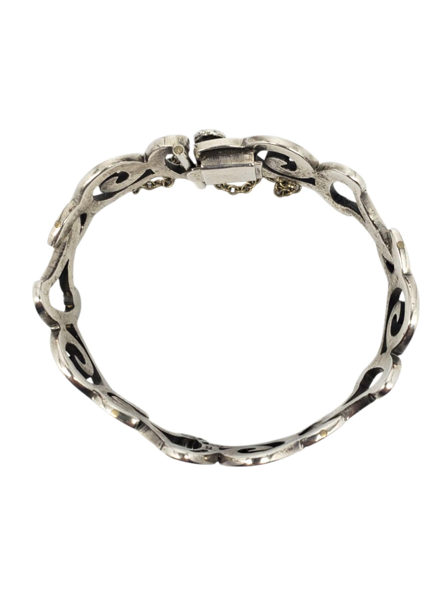 Mexico Taxco Sterling Silver Scroll & Swirl Bracelet #21495 - Etsy
