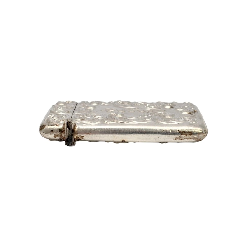Antique Gilbert Sterling Silver Match Safe Vesta Case With Monogram ...