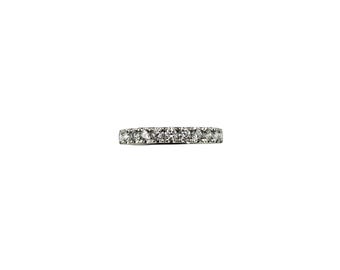 14k White Gold Lab-Grown Diamond Wedding Anniversary Band Ring Size 6.5 #24975
