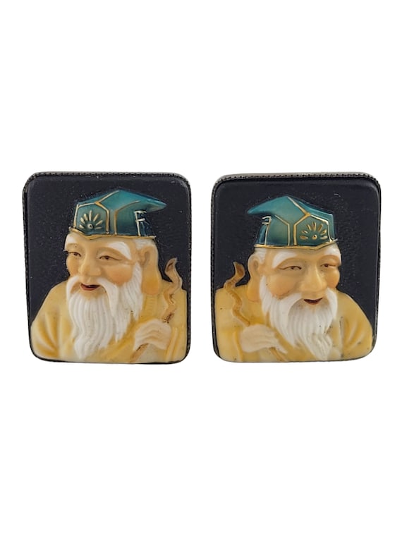 アクセサリー Kuchan(^^) Vintage Toshikane Japan Silver Fortune God Jurajin Cufflinks