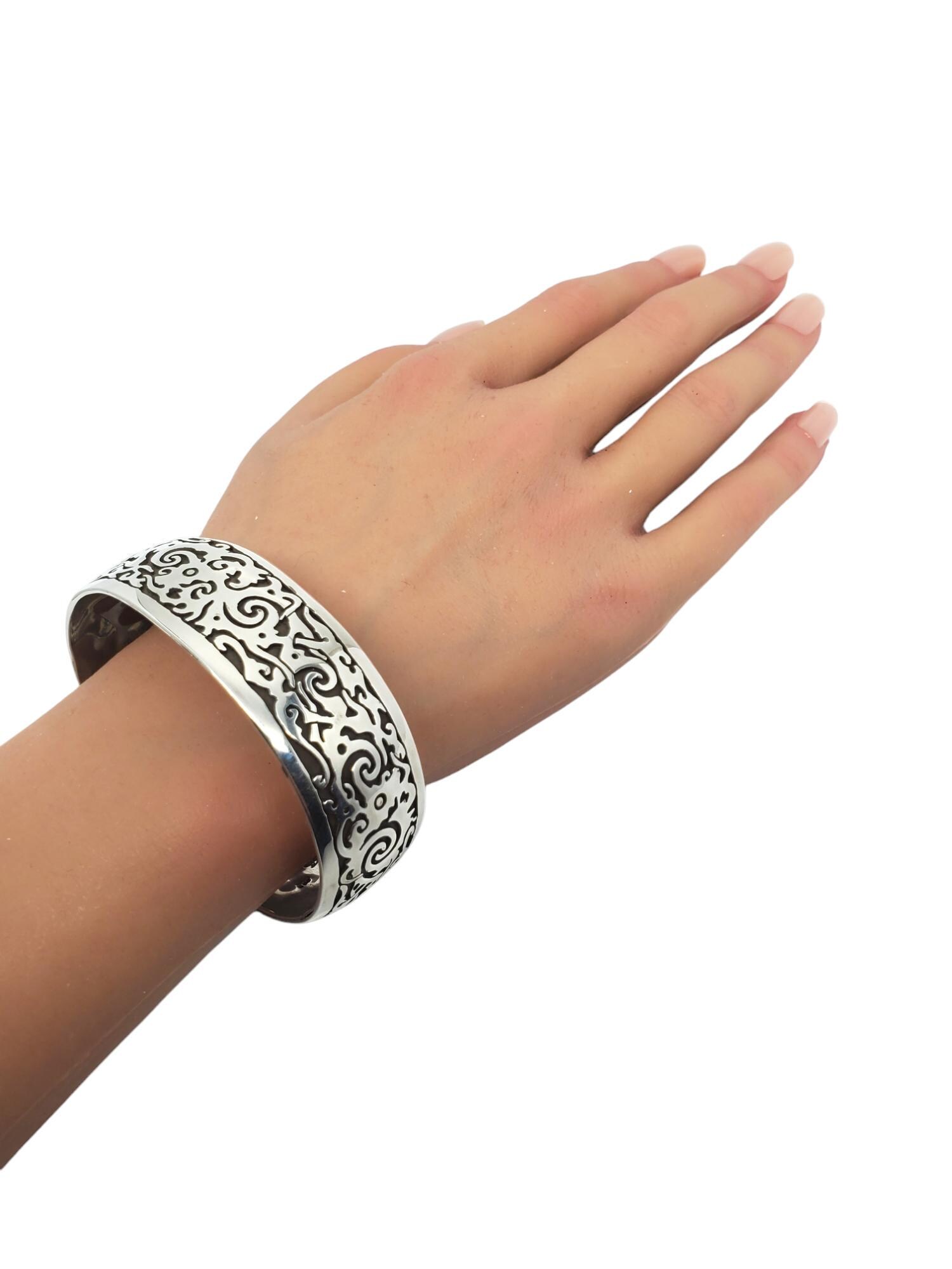 Silver Filigree Cutout Cuff Bracelet - Women Accessories EXCLUSIVELY OURS! Sterling Silver Filigree Cuff Bracelet  main image 3