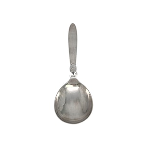 Georg Jensen Denmark Cactus Sterling Silver Small Serving Spoon 8&quot; #16893
