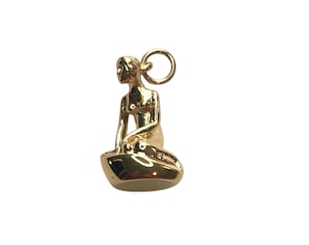 14k Yellow Gold Vintage Denmark "Little Mermaid" Charm #25217