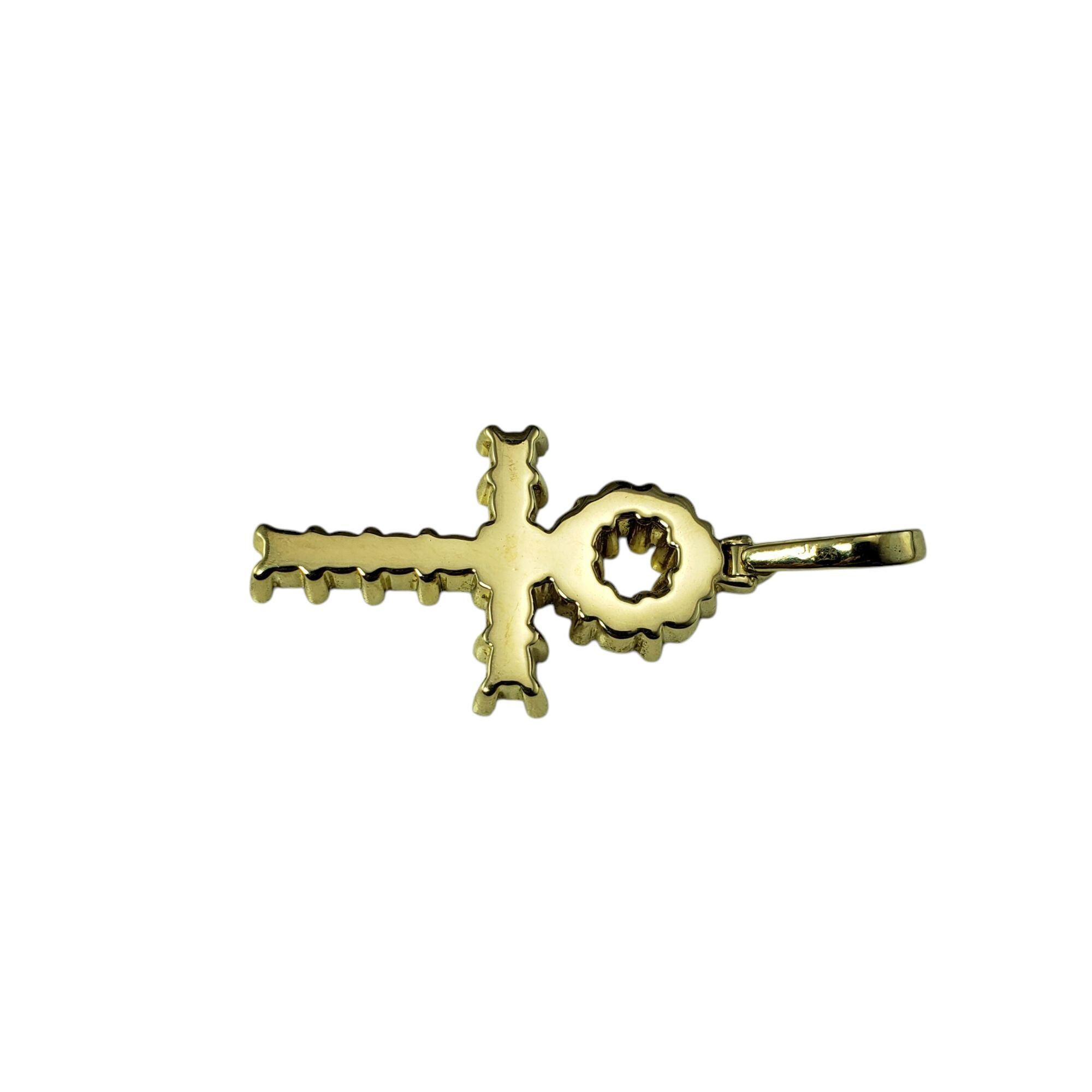 Collana Jewelry Affairs Con Ciondolo Mini Croce Ankh In Oro Giallo: Catena Regolabile 40-45 Cm, Finitura Lucida, Simbolo Copto