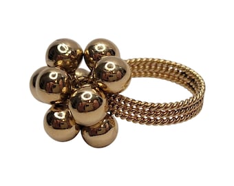 18k Yellow Gold Bubble Ring Size 6.25 #26299