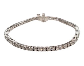 14k White Gold Diamond Tennis Bracelet #26792