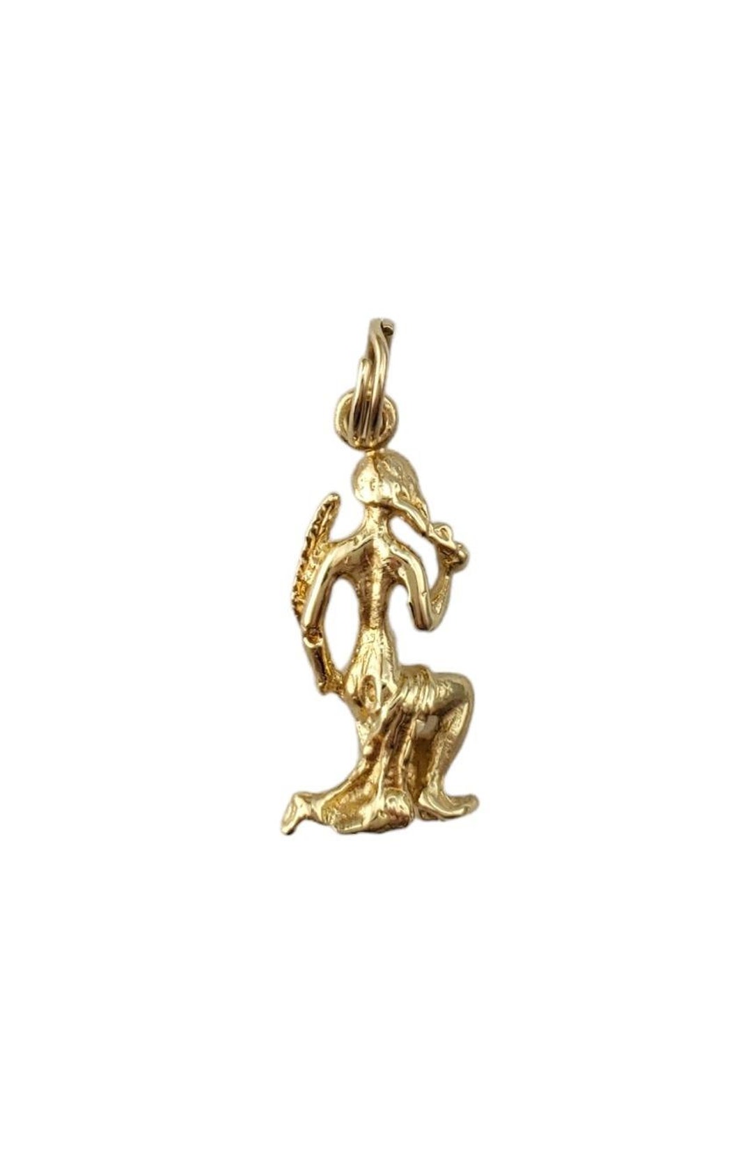14K イエロー ゴールド アーチャー チャーム #17434 - Etsy 日本