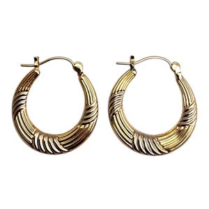 14k Gelbgold Creolen #22520