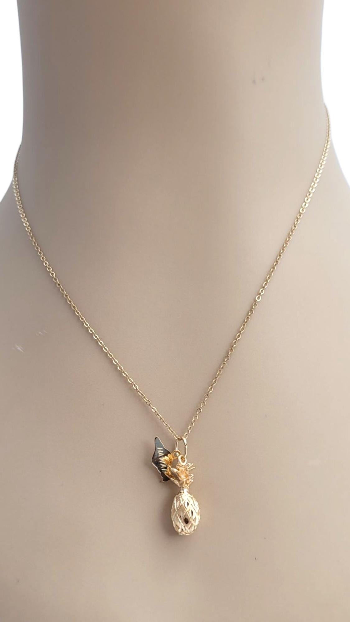 コアナニ チャーム Crea 14 Karat Yellow Gold Hawaii Pineapple Charm #21625 - Etsy