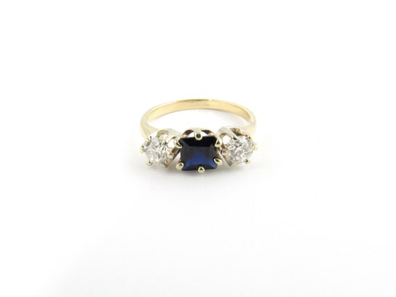 ゴールド サファイア ダイヤモンド リング 14号 ゴールデンサファイア 2.4ct ダイヤモンド 0.8ct プラチナ リング(指輪